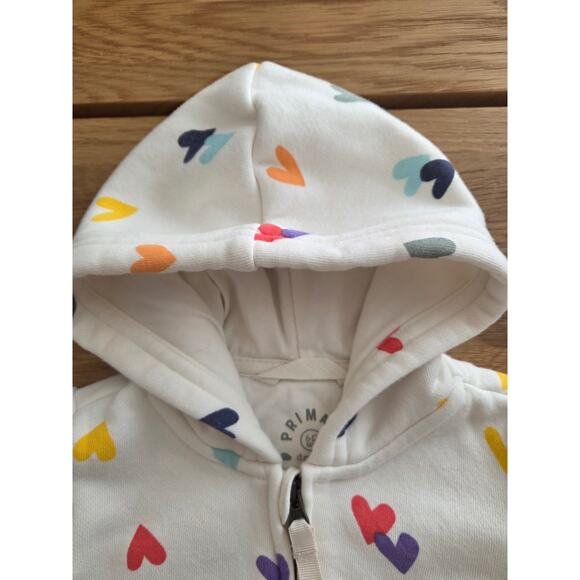 Primary Heart Print Hooded Jacket - Picture 2 of 5